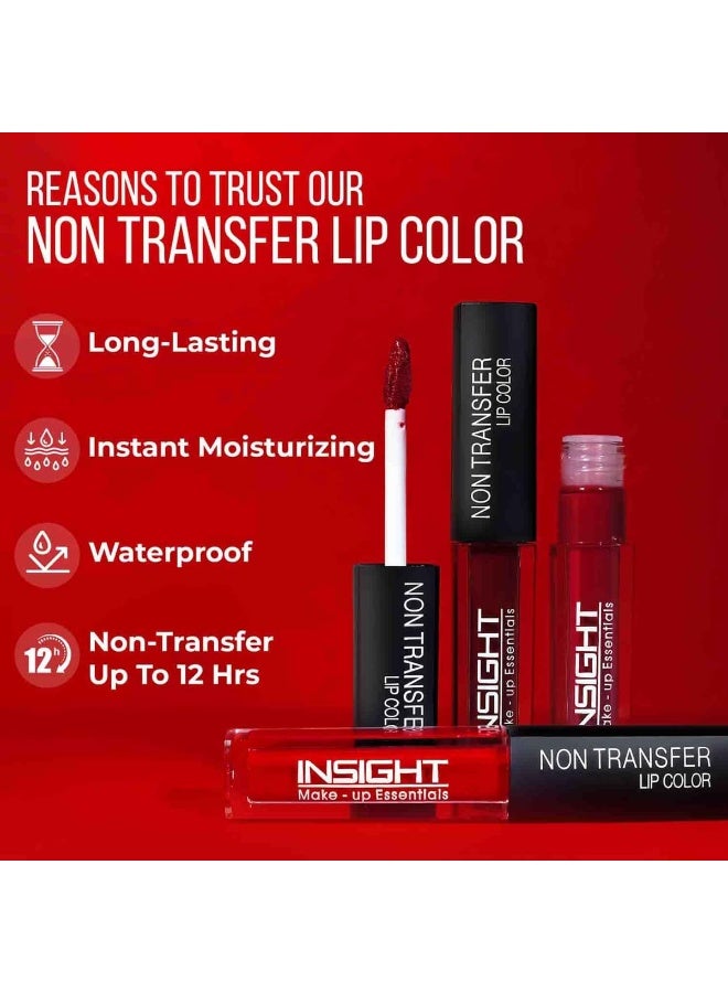 INSIGHT Non Transfer Liquid Lipstick- Joyful| Waterproof| Matte Finish| Transfer & Smudge Proof| Lightweight| 12 Hr Wear| Highly Pigmented 4 ml - Image 4